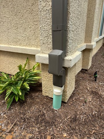 Downspout installation